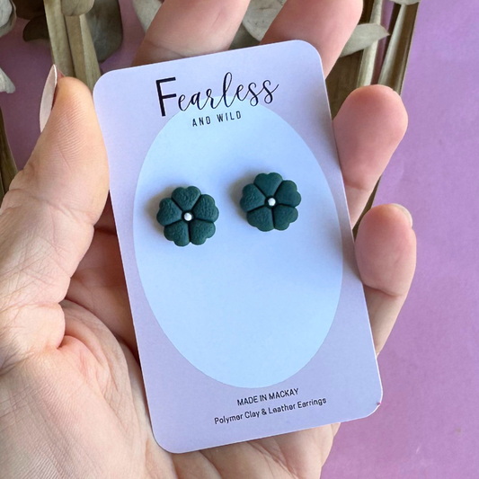 Teal Petal Studs