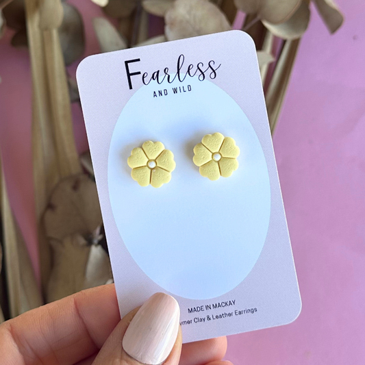 Yellow Petal Studs