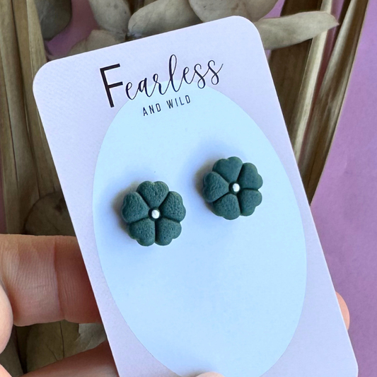 Teal Petal Studs