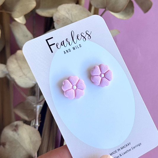 Soft Pink Petal Studs