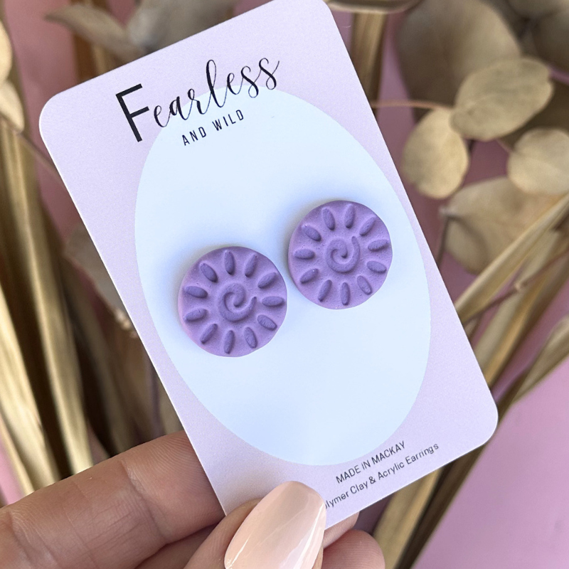 Alexia Statement Stud Purple