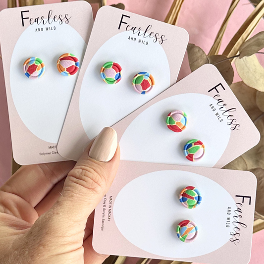 Confetti Mini Circle Stud