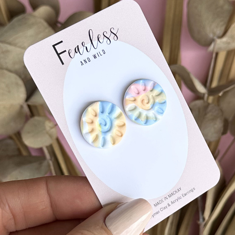 Alexia Statement Stud Pastel