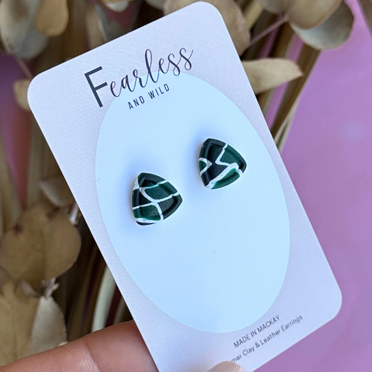 Forest Noir Triangle Stud