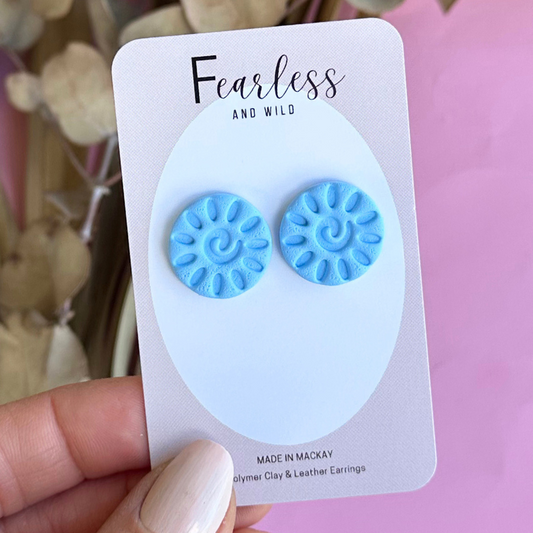Alexia Statement Stud Light Blue