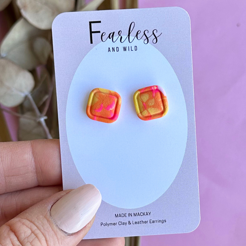 Square Spring Crush Stud