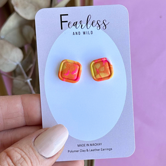 Square Spring Crush Stud