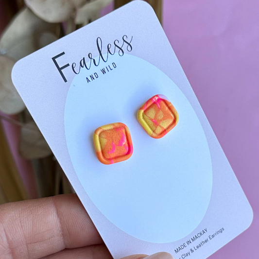 Square Spring Crush Stud