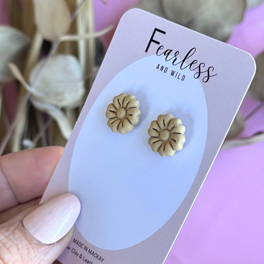 Mustard Flower Studs