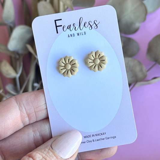Mustard Flower Studs