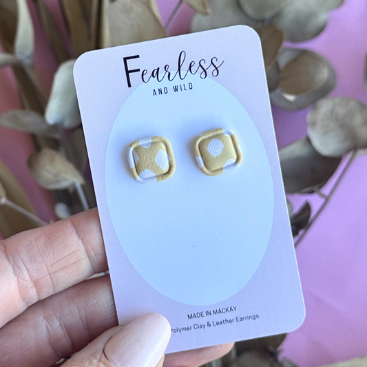 Square Mustard Stud