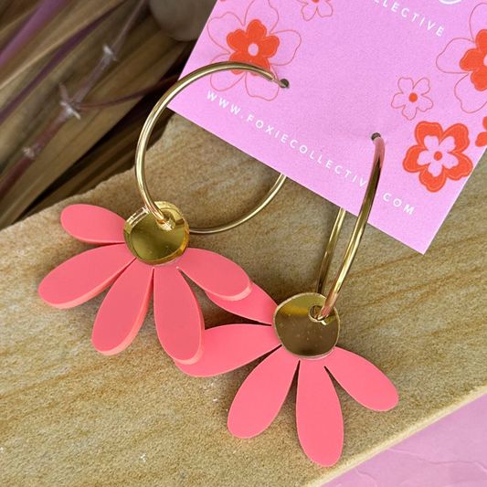 Jumbo Daisy Hoop Raspberry