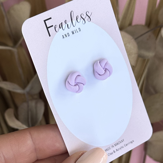 Lilac Knot Stud