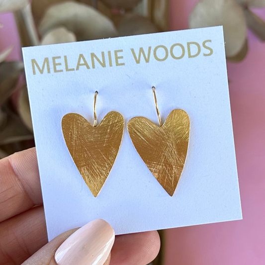 Gold Heart Drop