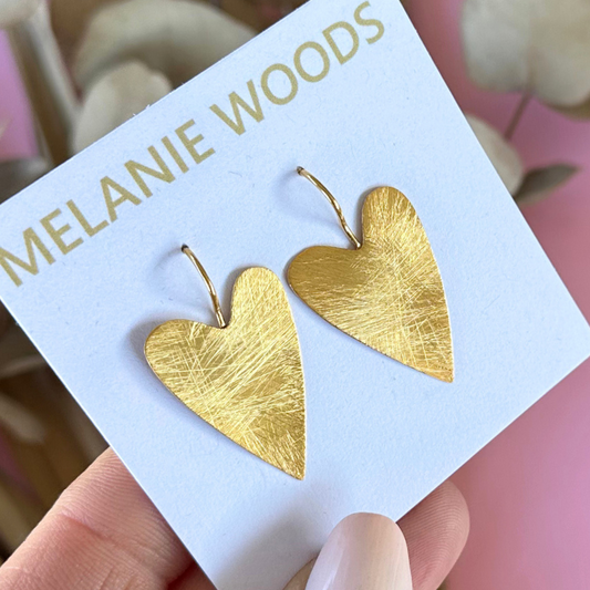 Gold Heart Drop