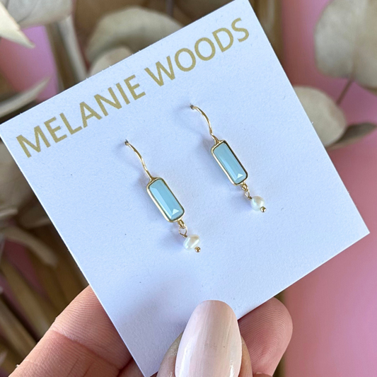 Gold Chalcedony Gemstone Drop
