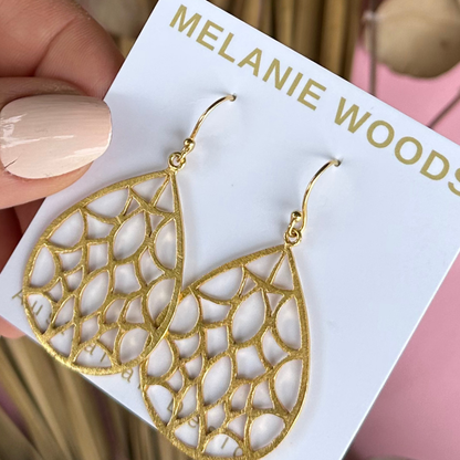 Gold Filigree Teardrop