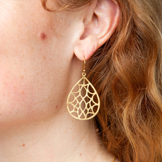 Gold Filigree Teardrop