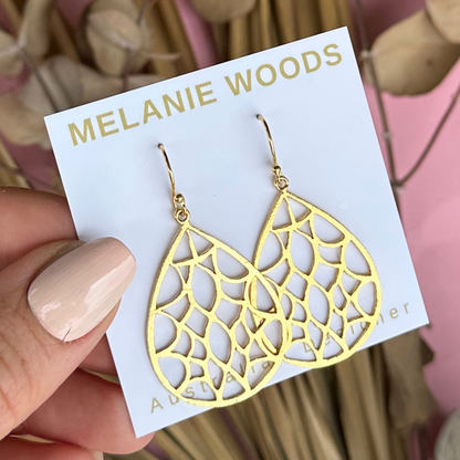 Gold Filigree Teardrop