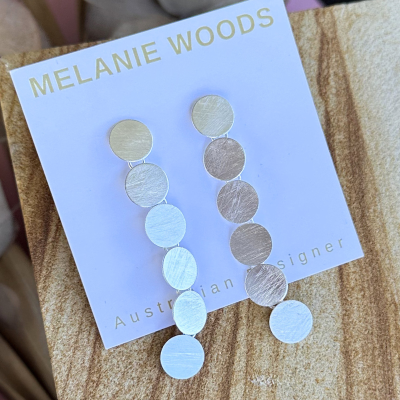 Silver Wash Motif Long Drop