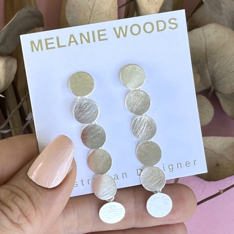 Silver Wash Motif Long Drop