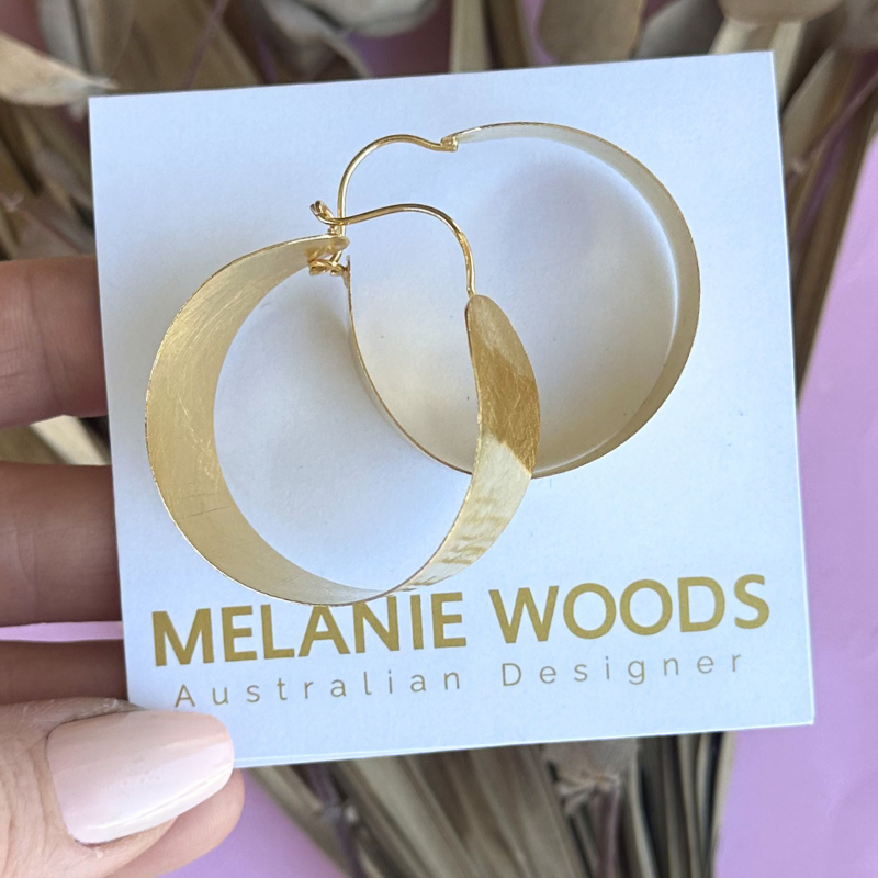 Gold Round Chunky Hoops