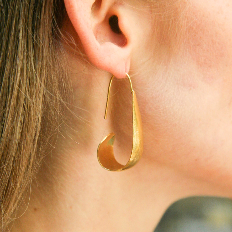 Gold Drop Hoops