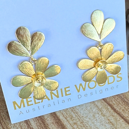 Gold Daisy Long Drop