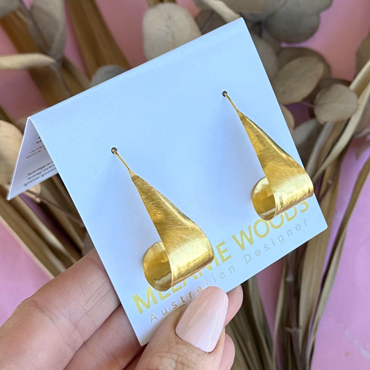 Gold Drop Hoops