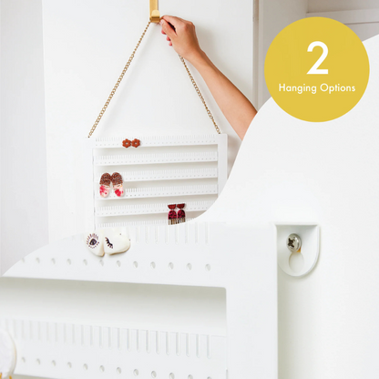 Hanging Adjustable Earring Holder - Luxe Black