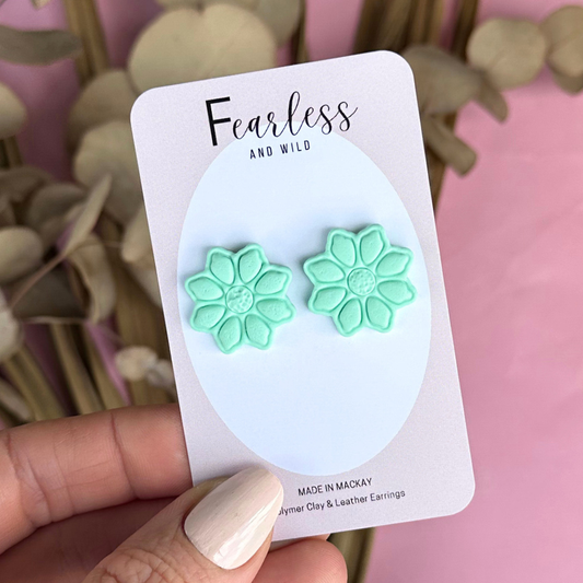 Lulu Mint Statement Stud