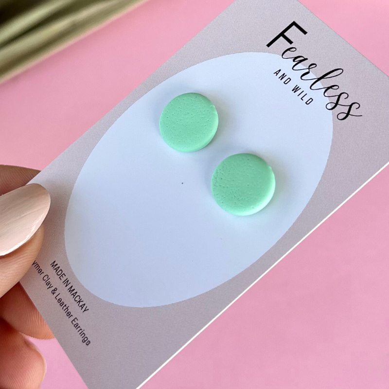 Round Mint Stud