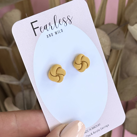 Mustard Knot Stud