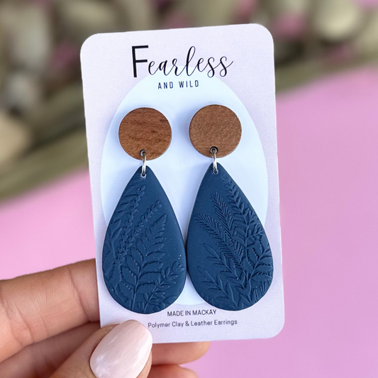 Navy blue earrings australia discount
