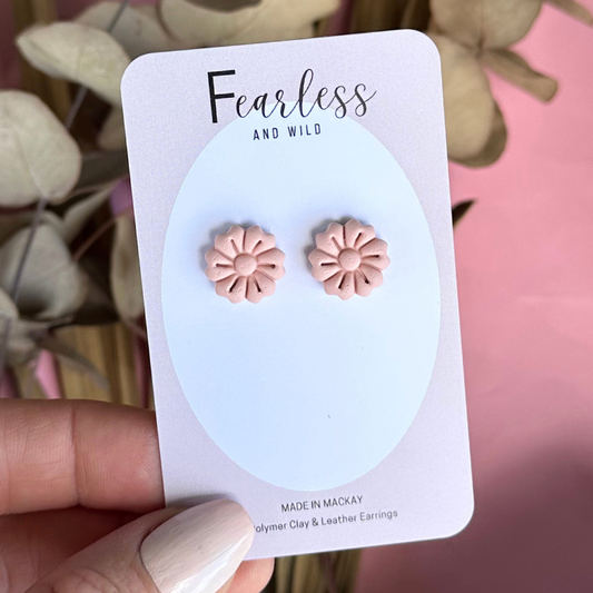 Soft Apricot Bloom Studs