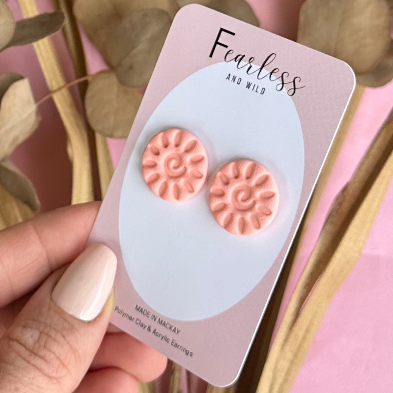 Alexia Statement Stud Soft Apricot
