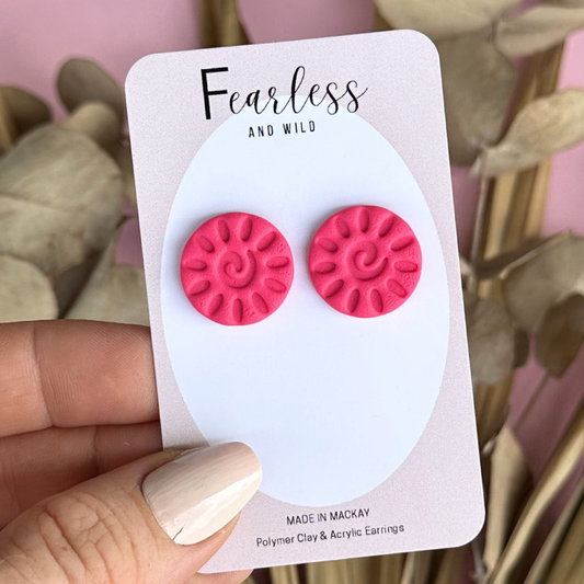 Alexia Statement Stud Hot Pink