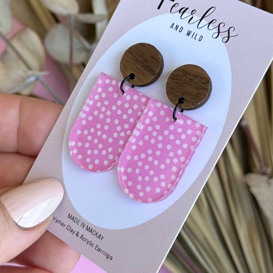 Avah Pink Polkadot Acrylic