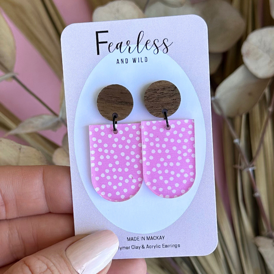 Avah Pink Polkadot Acrylic