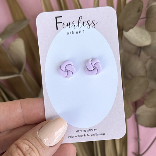Lilac Knot Stud