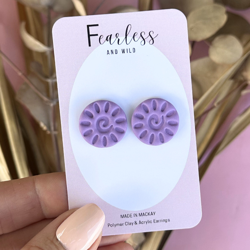Alexia Statement Stud Purple