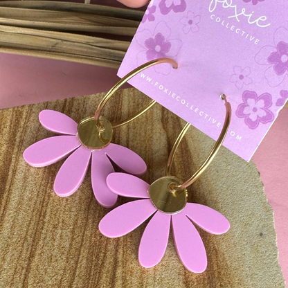 Jumbo Daisy Hoop Purple