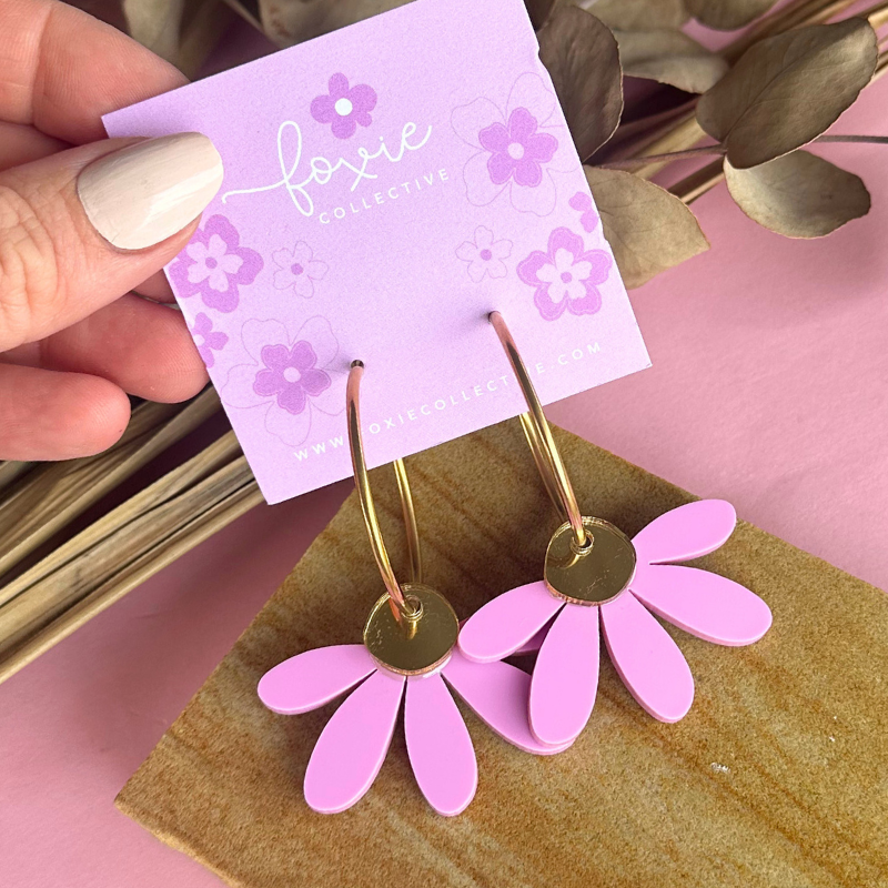 Jumbo Daisy Hoop Purple