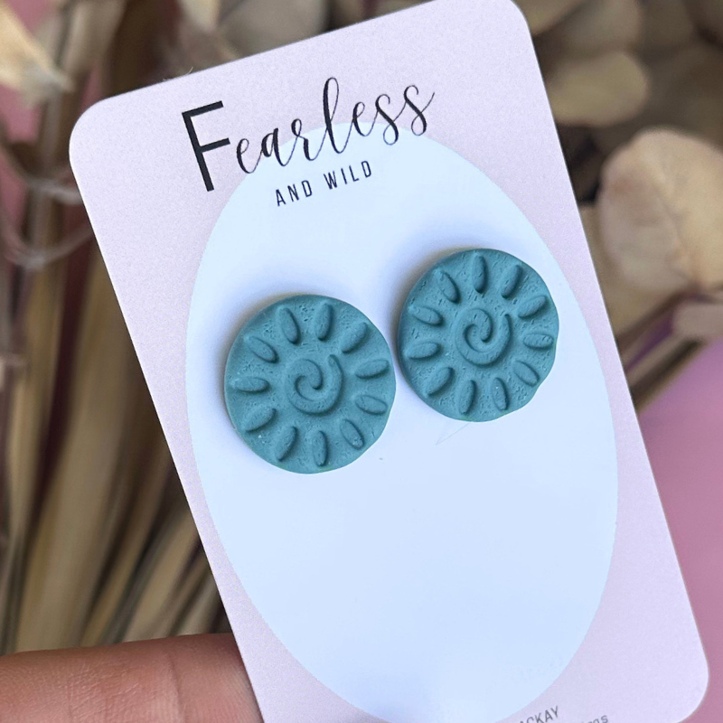 Alexia Statement Stud Teal