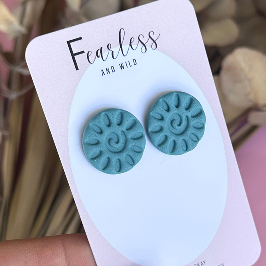 Alexia Statement Stud Teal