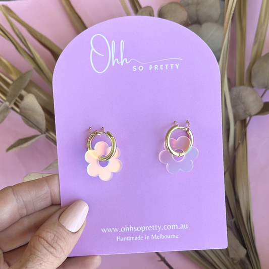 Translucent Daisy Hoop Acrylic