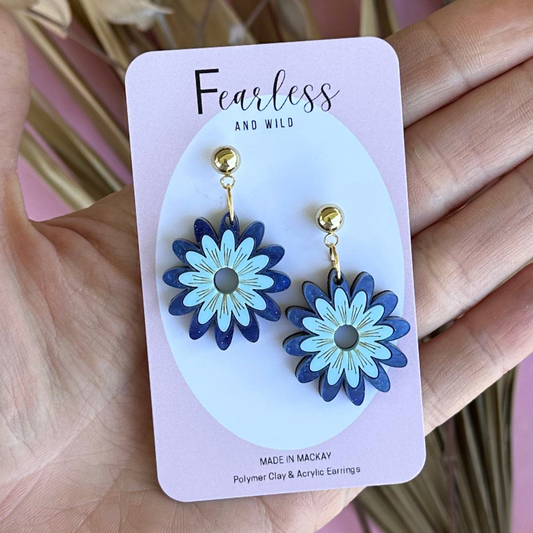 Tina Daisy Blue Acrylic