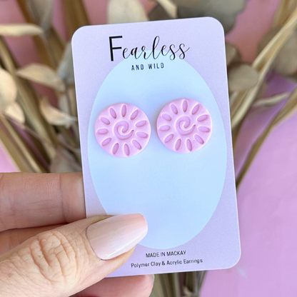 Alexia Statement Stud Soft Pink