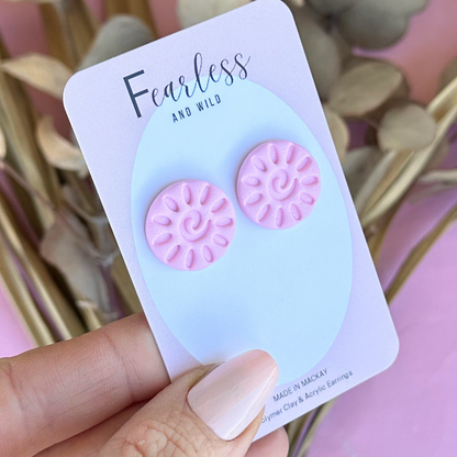 Alexia Statement Stud Soft Pink