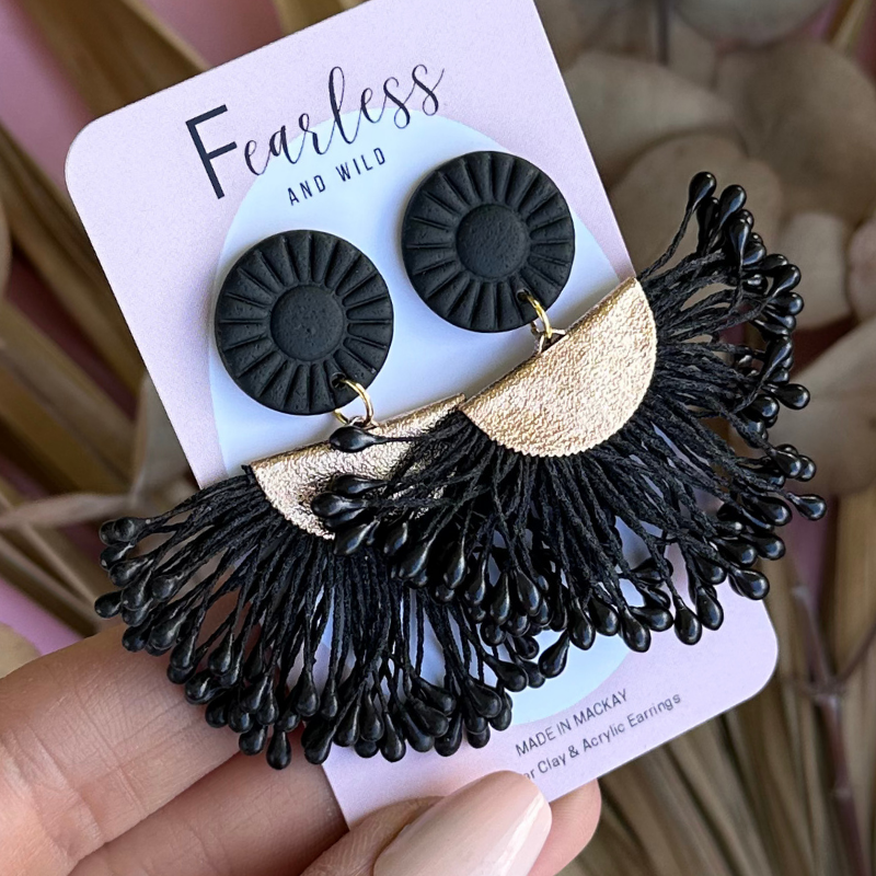 Kyra Black Tassel